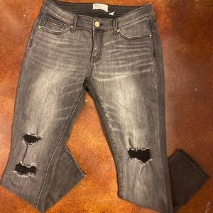 BKE Black Distressed Jeans